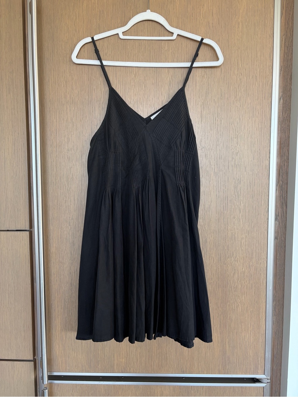 Replay black mini dress in lyocell / linen plate Fabric